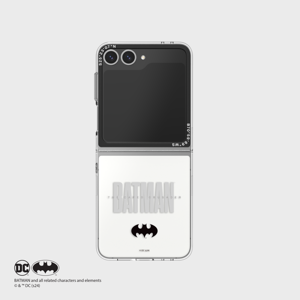 The BATMAN Clear Slim Impression Case for Galaxy Z Flip6