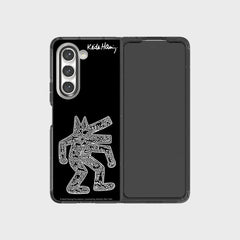 Keith Haring Black Eco-Friends Case for Galaxy Z Fold5