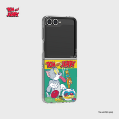 Tom and Jerry Diving Jerry Slim Impression Case for Galaxy Z Flip6