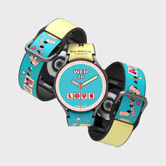 BTS Music Theme Boy With Luv Hybrid Watch Strap for Galaxy Watch6 40mm