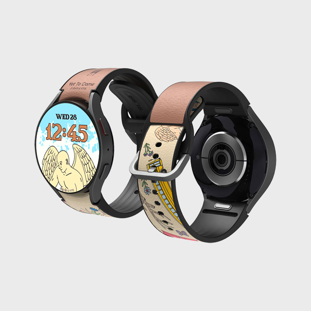 BTS Music Theme Yet to Come Hybrid Watch Strap for Galaxy Watch6 40mm